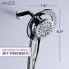 Anzzi Valkyrie Two-in-One Magnetic Showerhead and Hand Sprayer in Chrome SH-AZ067CH